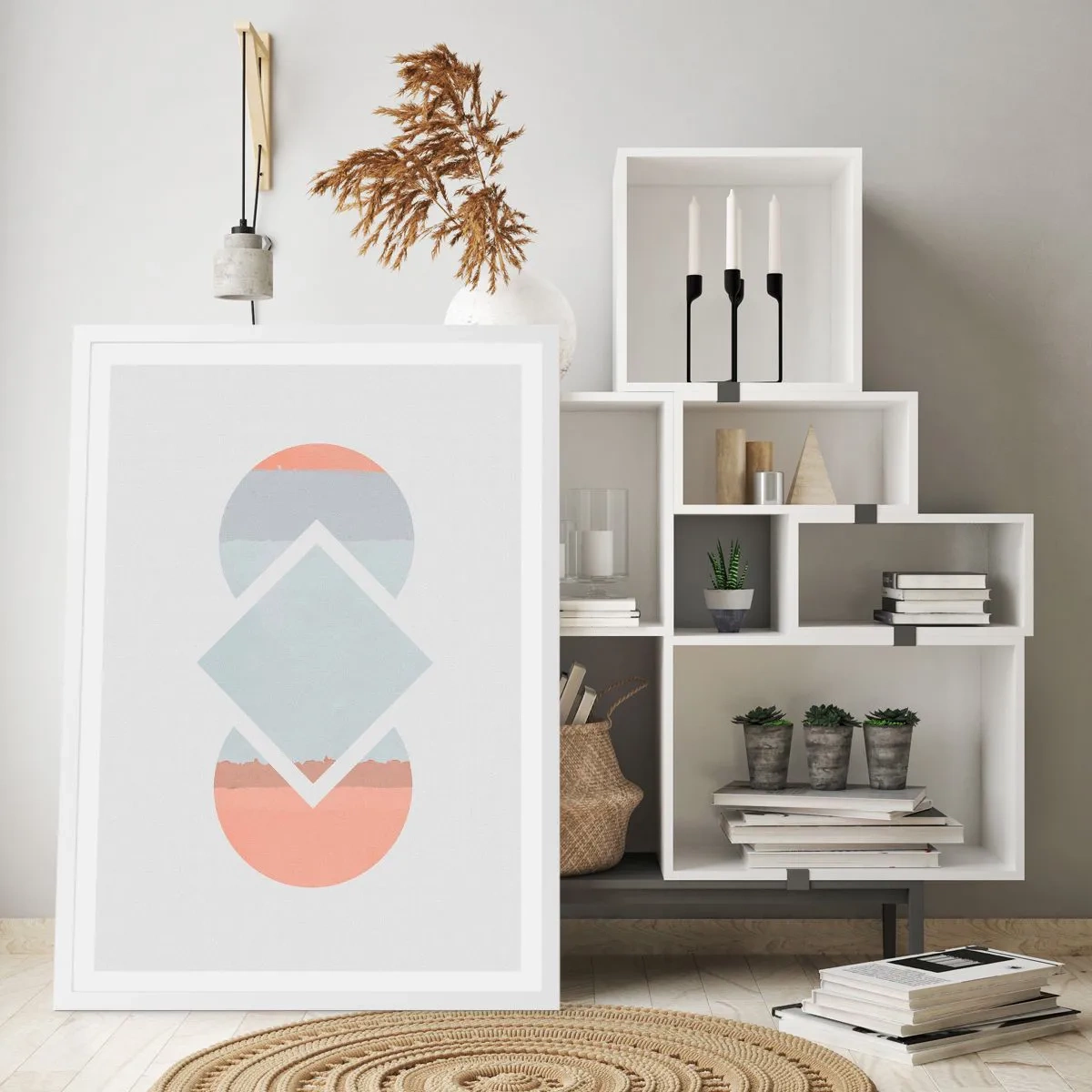 Poster în ramă albă - Situația este clară - 50x70 cm