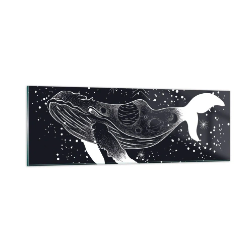 Tablou pe sticlă - În oceanul universului - 90x30 cm