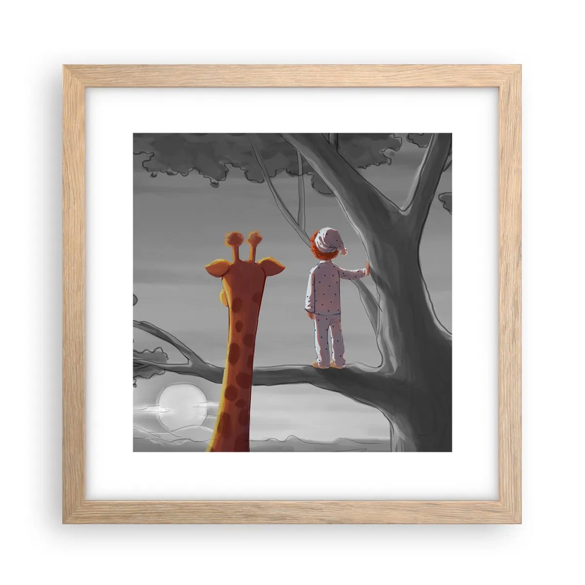 Poster în ramă de stejar deschis - Acest lucru se întâmplă cu adevărat - 30x30 cm