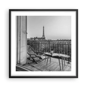 Poster în ramă neagră - După-amiază pariziană - 50x50 cm
