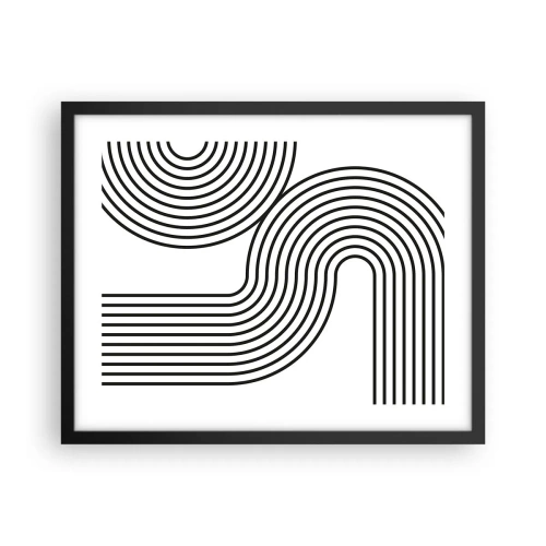 Poster în ramă neagră - Pe o curbă - 50x40 cm