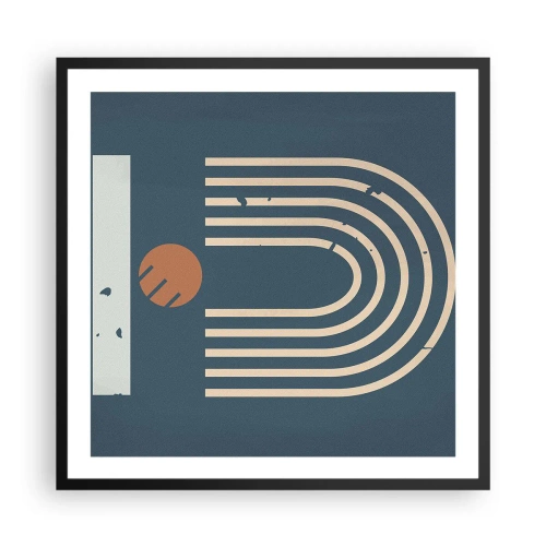 Poster în ramă neagră - Geometrie în funcție de rodie - 60x60 cm