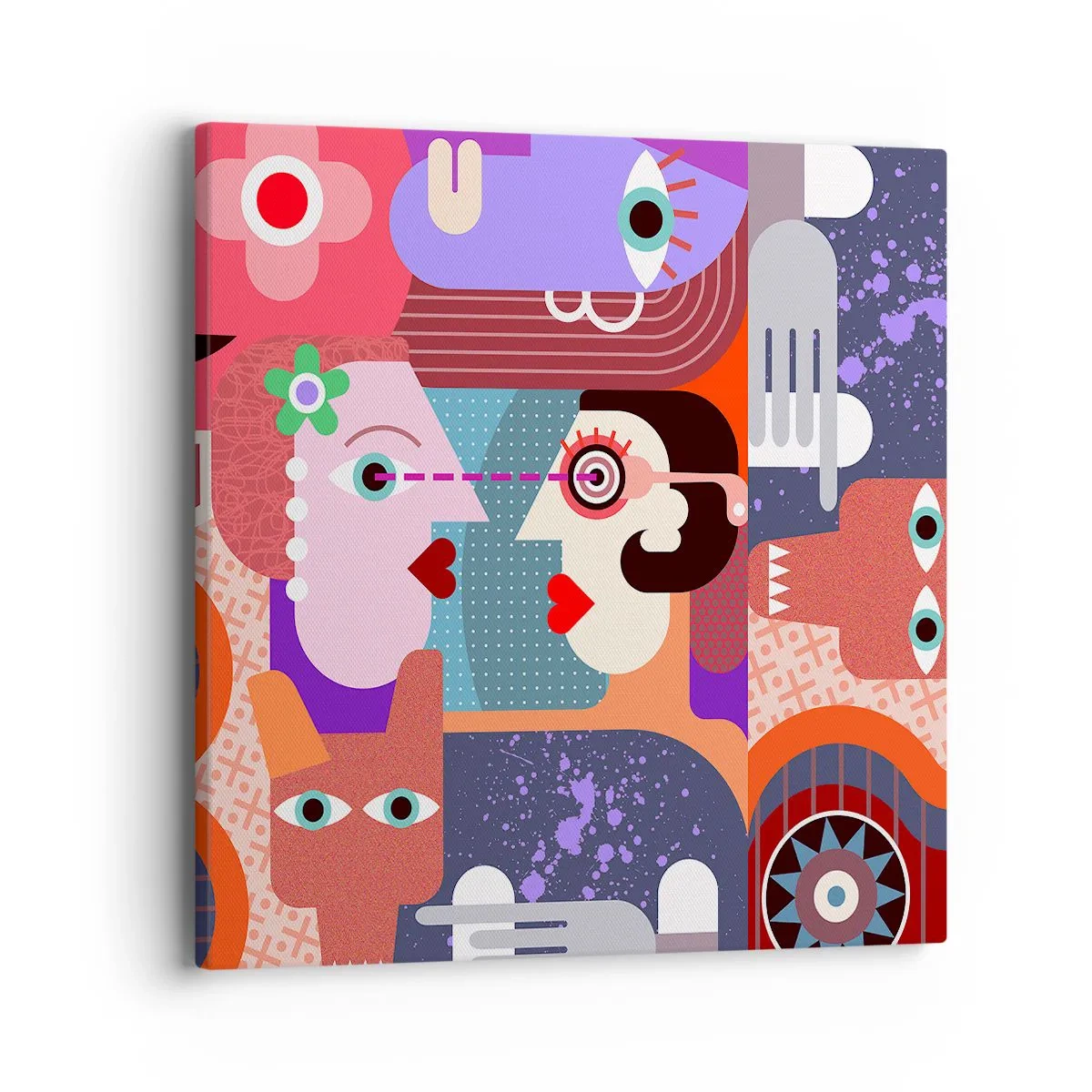 Tablou pe pânză - Ochi în ochi - 40x40 cm