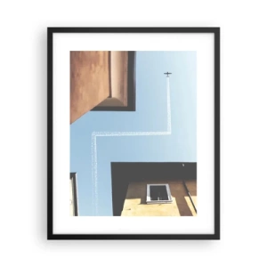 Poster în ramă neagră - Deasupra labirintului urban - 40x50 cm