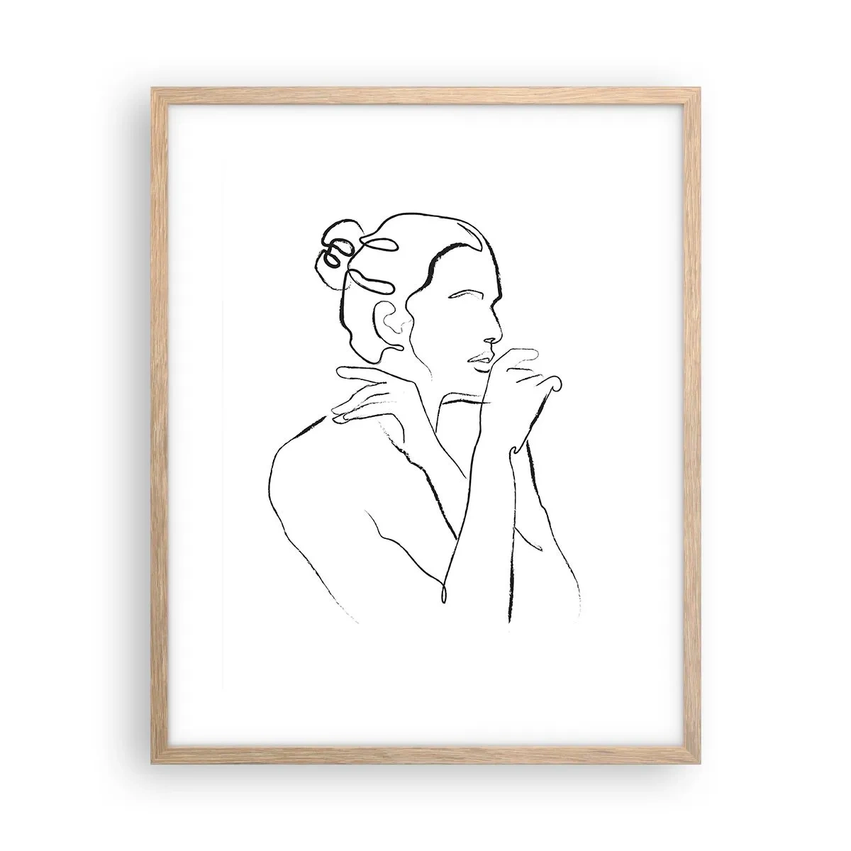 Poster în ramă de stejar deschis - Actul: un mister senzual - 40x50 cm