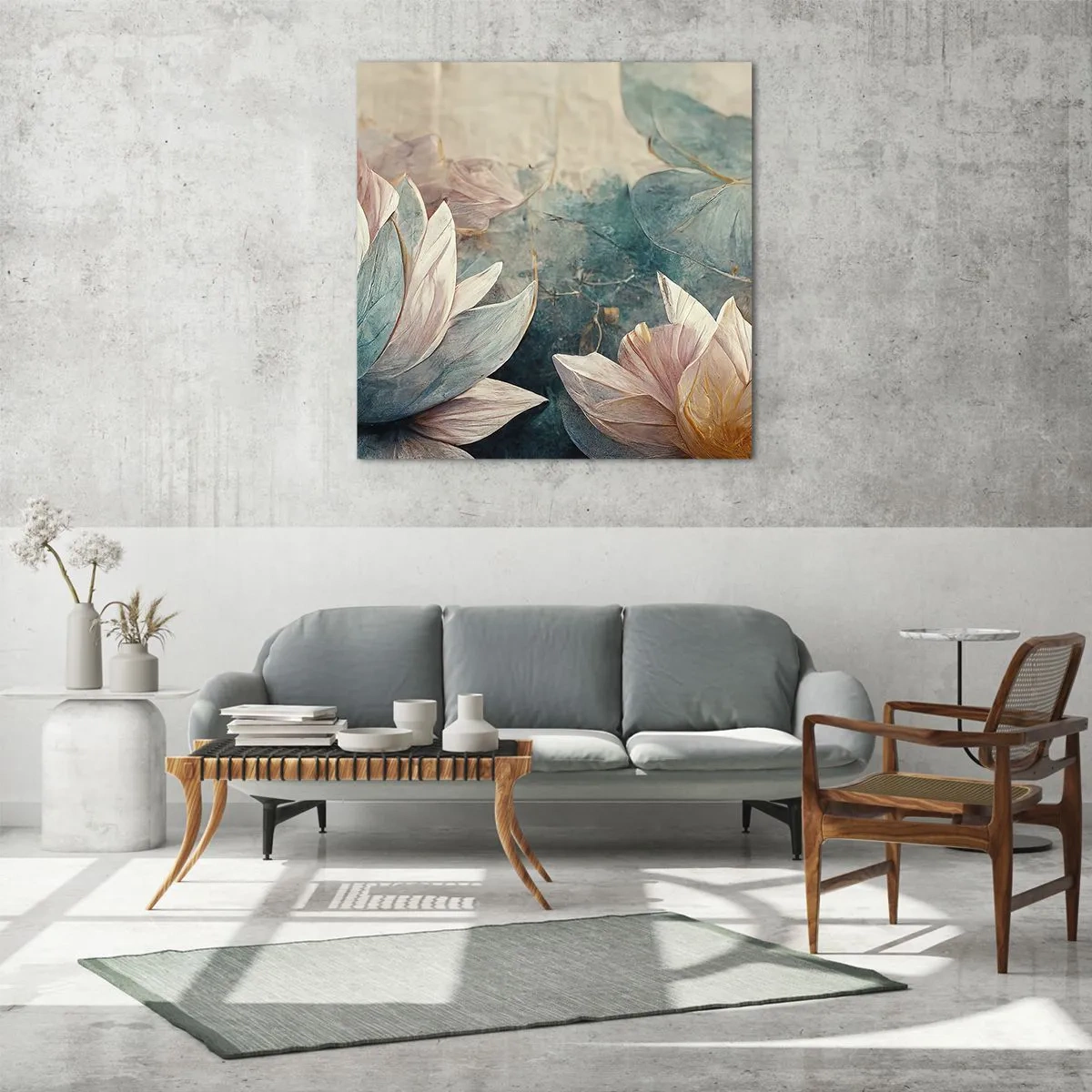 Tablou pe sticlă - Stele de lac - 30x30 cm