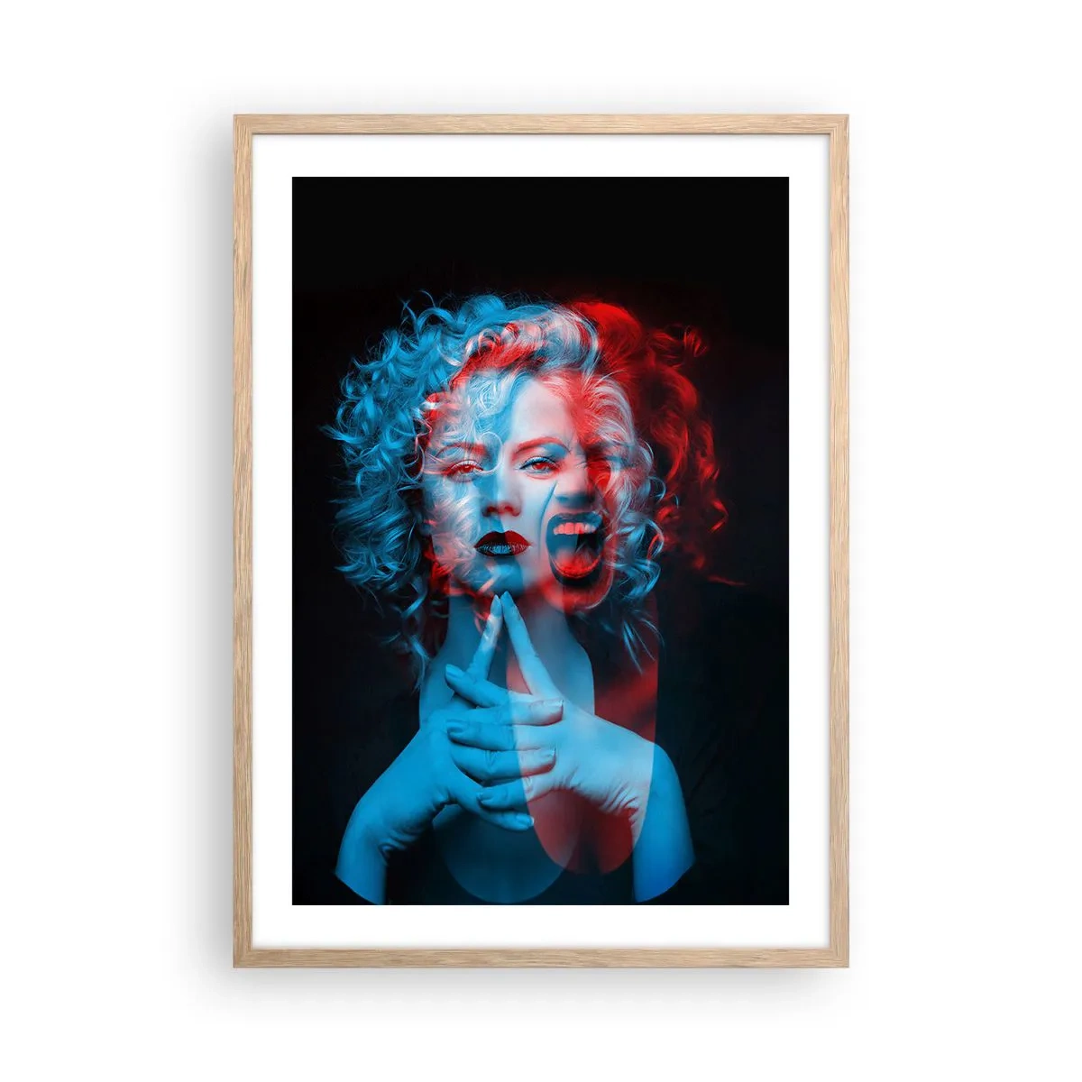 Poster în ramă de stejar deschis - Alter ego - 50x70 cm
