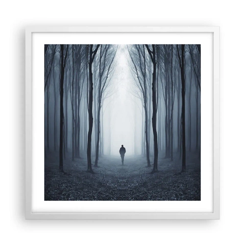 Poster în ramă albă - Și totul este simplu și clar - 50x50 cm