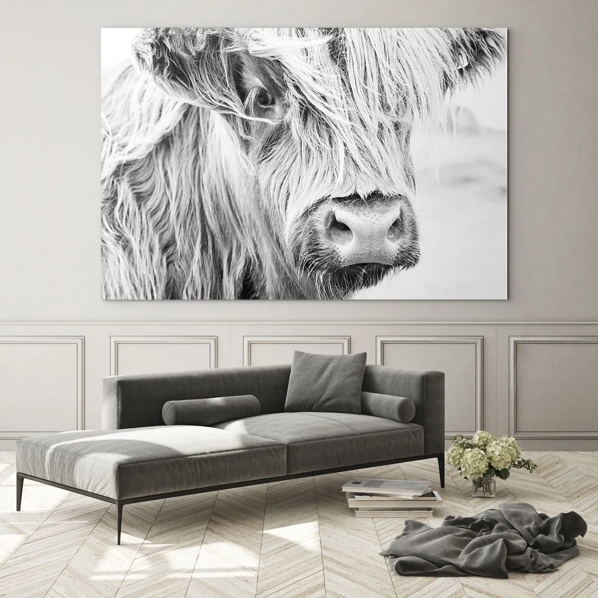 Tablou pe sticlă - Sălbăticie scoțiană - 120x80 cm