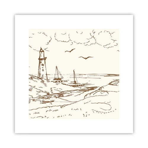 Poster - Schiță de amintiri de vară - 30x30 cm