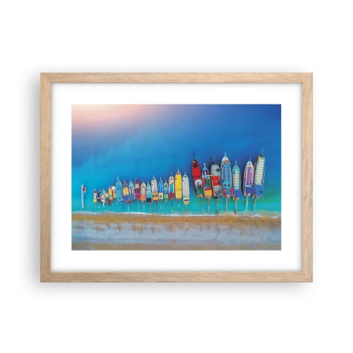 Poster în ramă de stejar deschis - Din perspectiva unei păsări - 40x30 cm