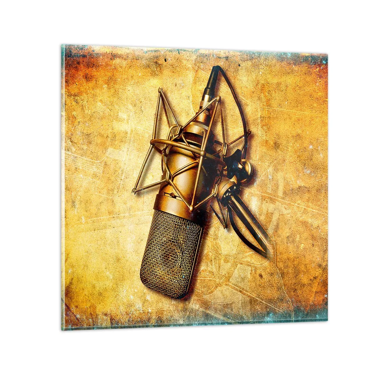 Tablou pe sticlă - Anii de aur ai radioului - 70x70 cm