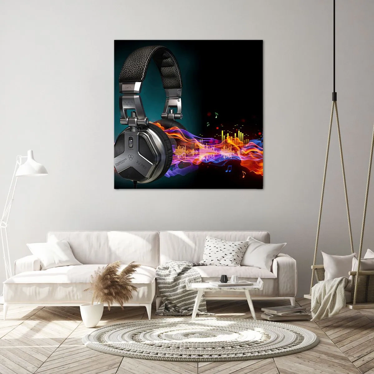 Tablou pe pânză - În focul muzicii - 70x70 cm