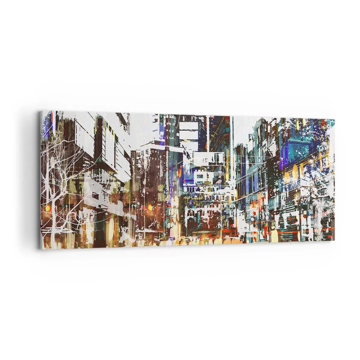 Tablou pe pânză - Orașul pâlpâind - 120x50 cm