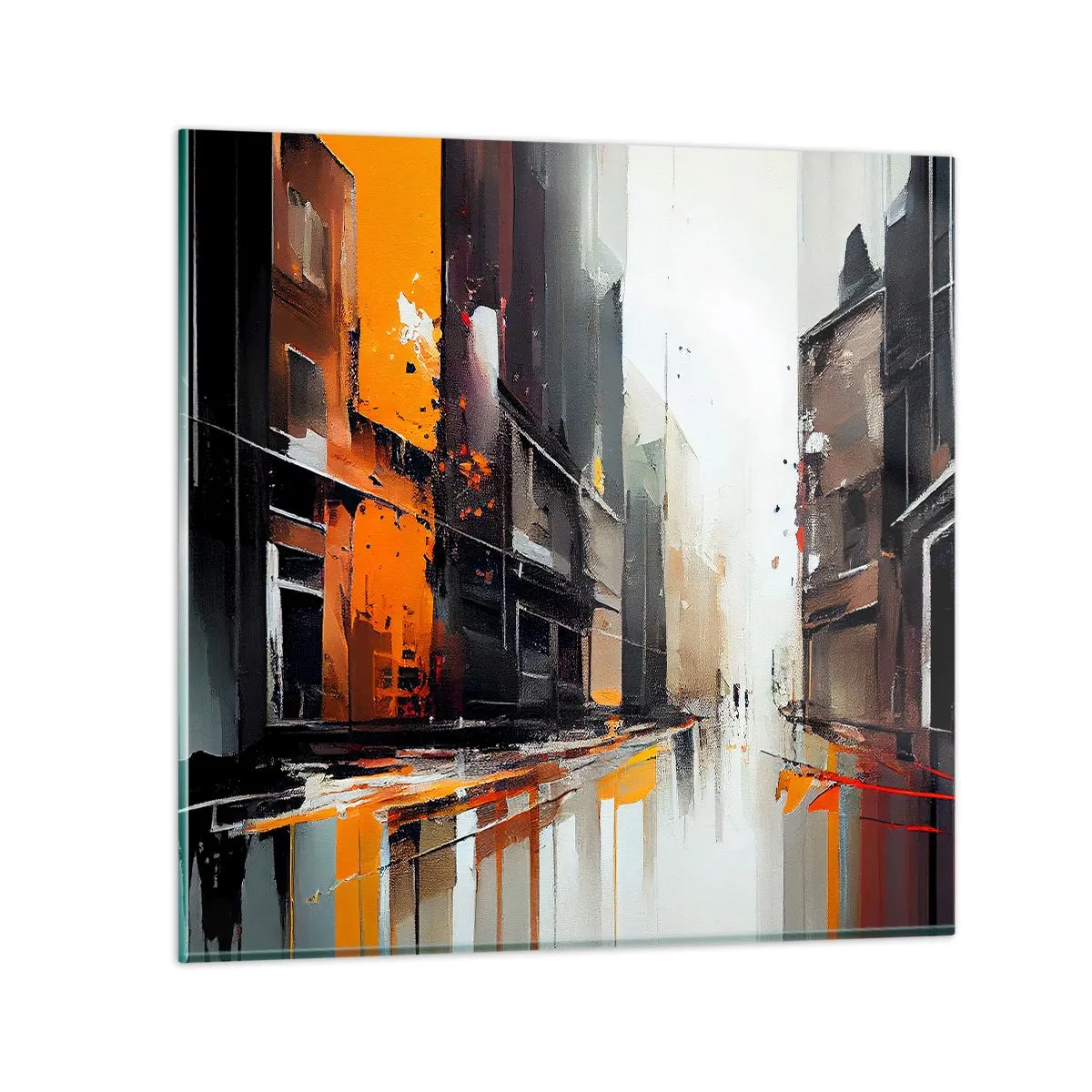 Tablou pe sticlă - O zi ploioasă - 60x60 cm