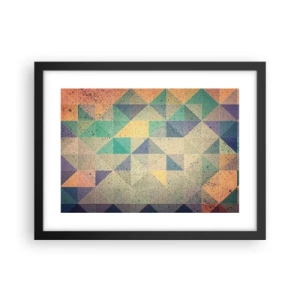 Poster în ramă neagră - Republica triunghiurilor - 40x30 cm