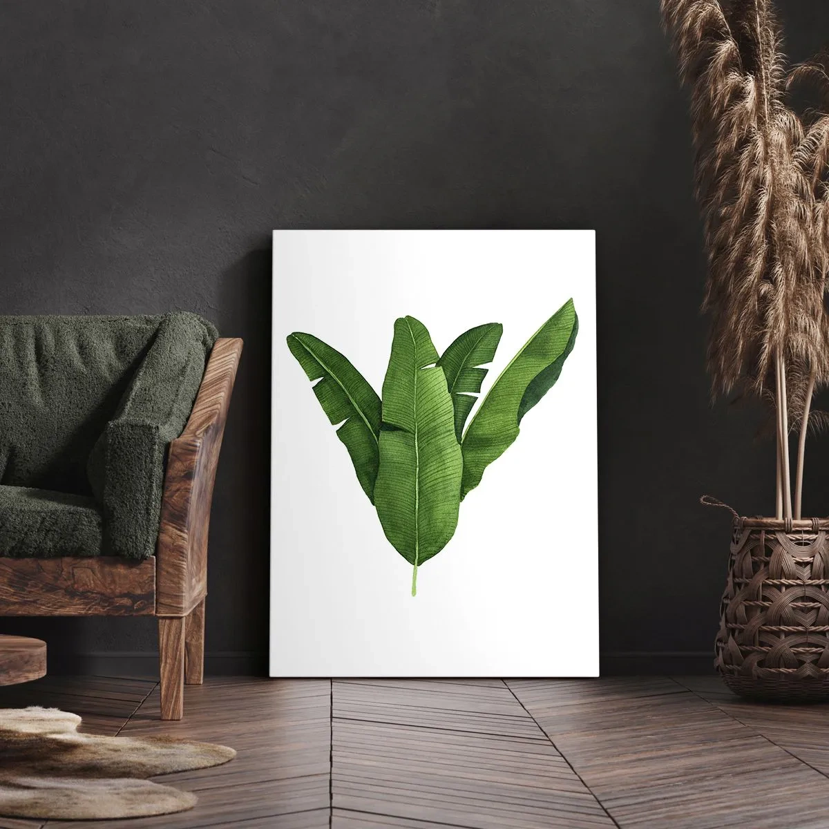 Tablou pe pânză - Simetrie verde - 50x70 cm