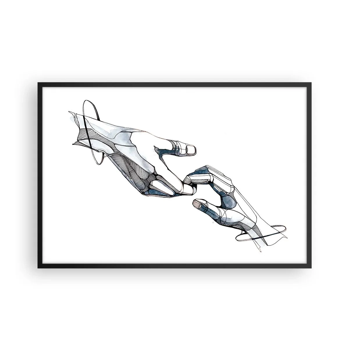 Poster în ramă neagră - Gest frumos - 91x61 cm