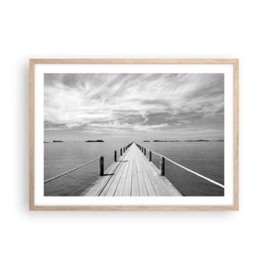 Poster în ramă de stejar deschis - Ce zici de o călătorie... - 70x50 cm