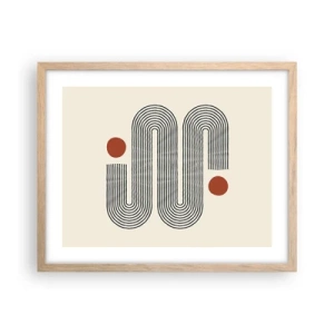 Poster în ramă de stejar deschis - De la început până la sfârșit - 50x40 cm