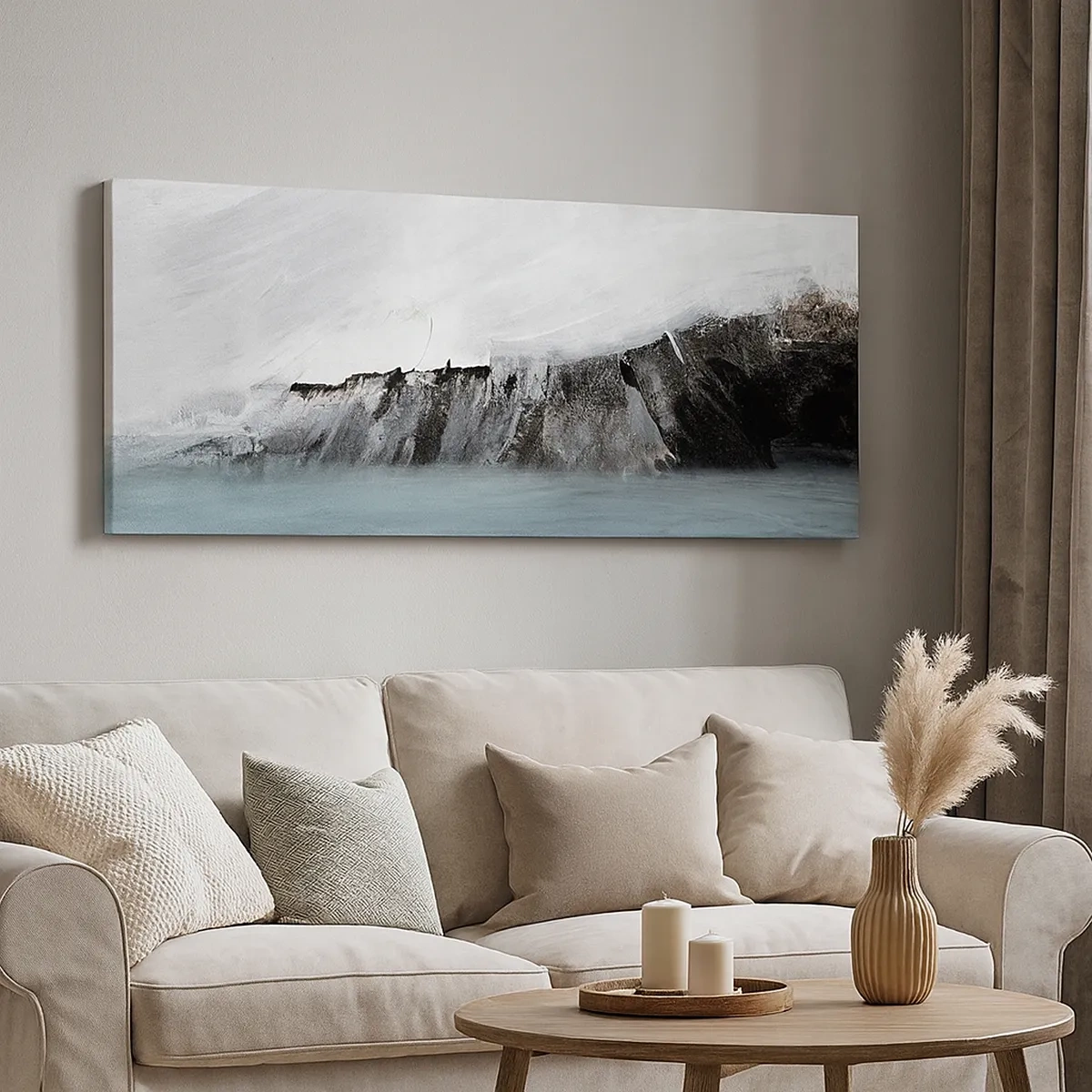 Tablou pe pânză - Apă - pământ: lupta elementelor - 30x30 cm