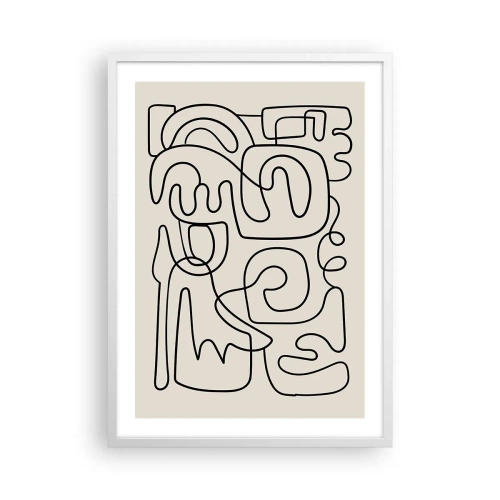 Poster în ramă albă - Pe traseu - 50x70 cm