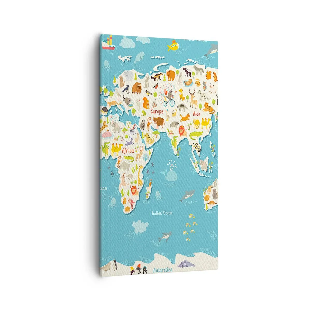 Tablou pe pânză - Noi iubim întreaga lume - 55x100 cm