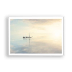 Poster în ramă albă - În tăcerea mării - 100x70 cm