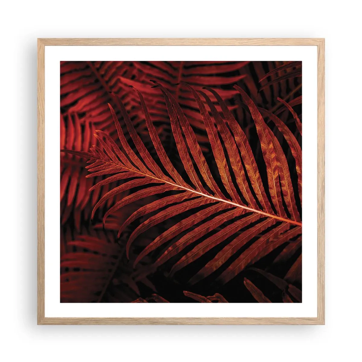 Poster în ramă de stejar deschis - Ardoarea vieții - 60x60 cm