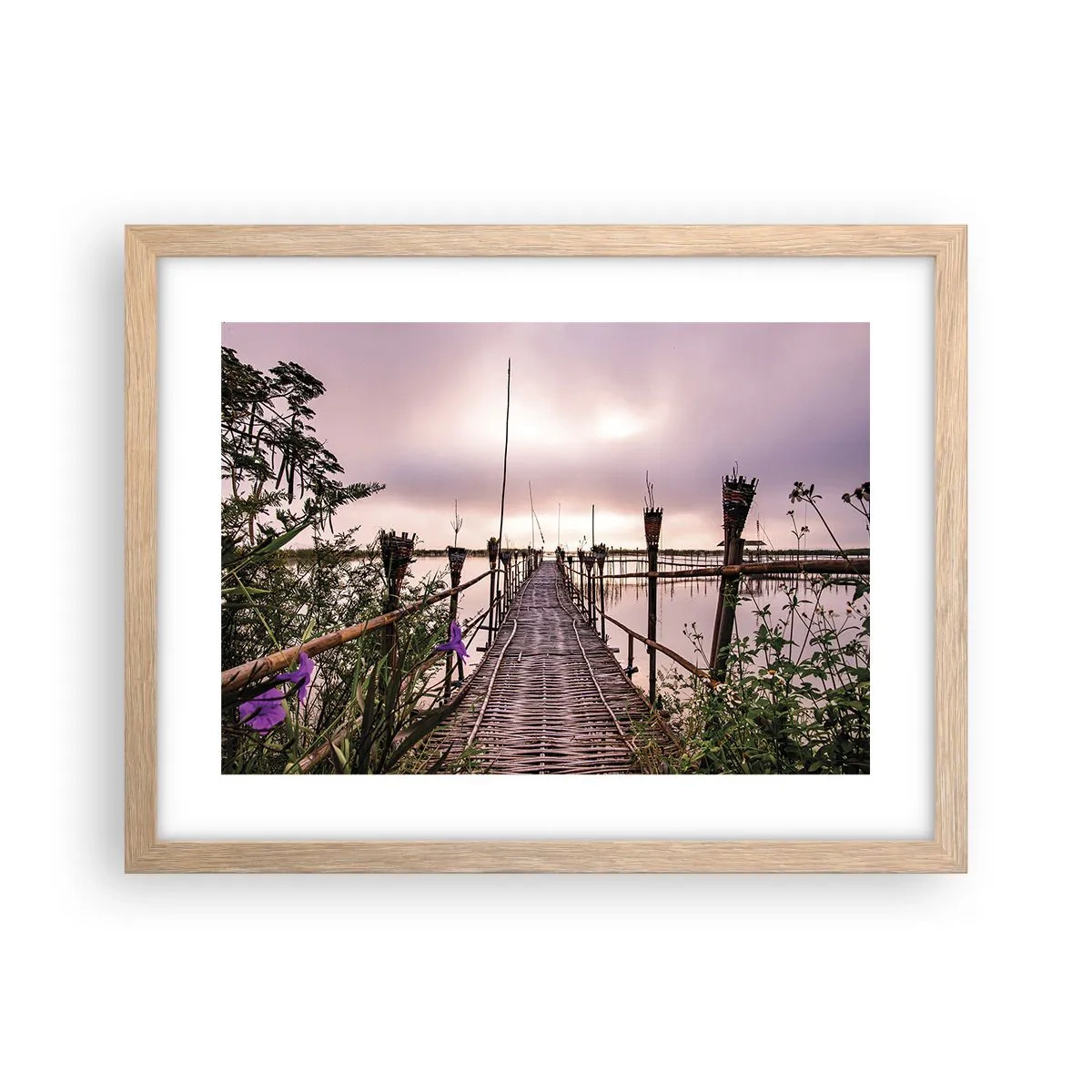 Poster în ramă de stejar deschis - Pacea și liniștea Asiei - 40x30 cm