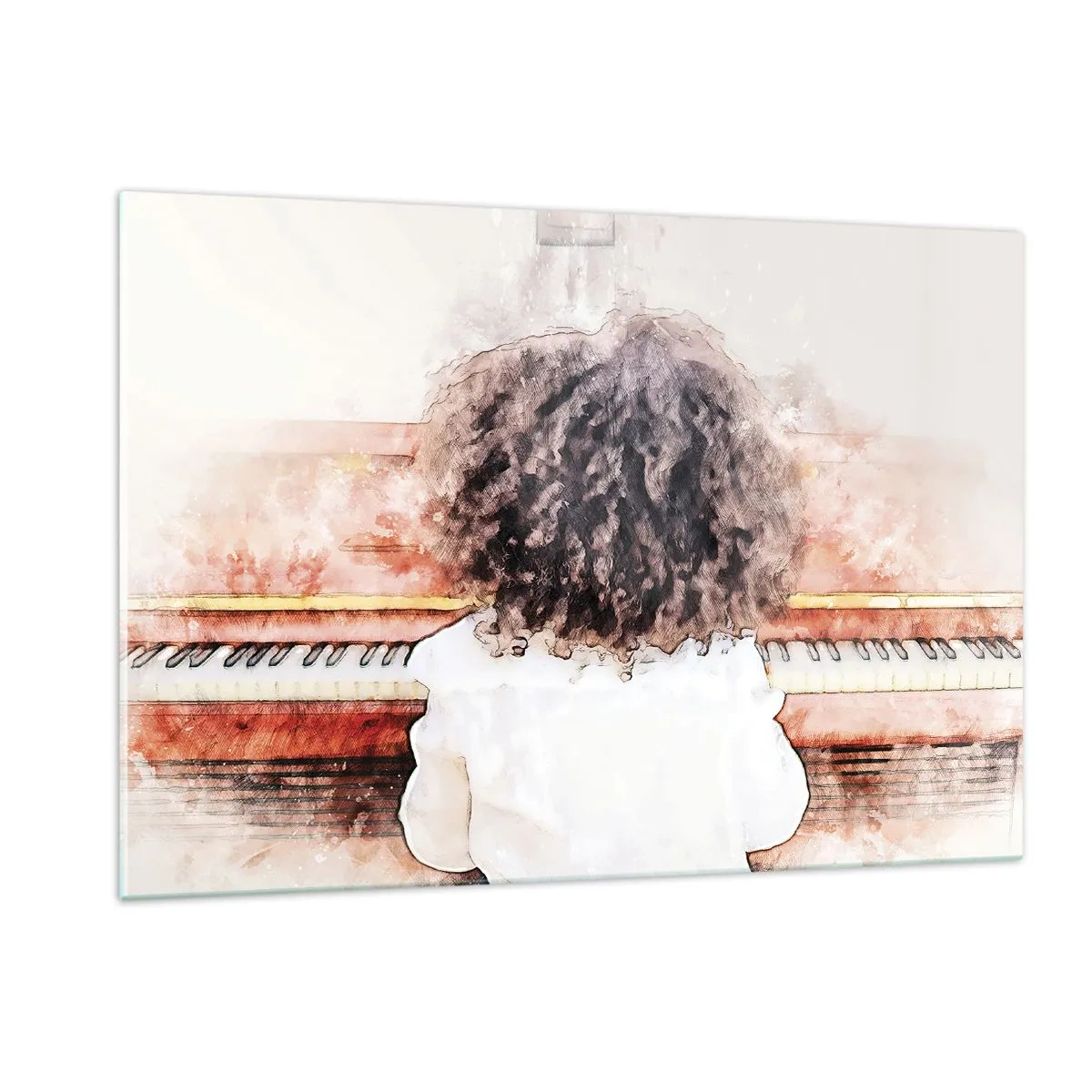 Tablou pe sticlă - Într-o lume a muzicii - 120x80 cm