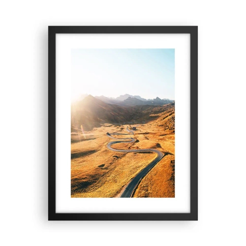 Poster în ramă neagră - Într-o vale de aur - 30x40 cm
