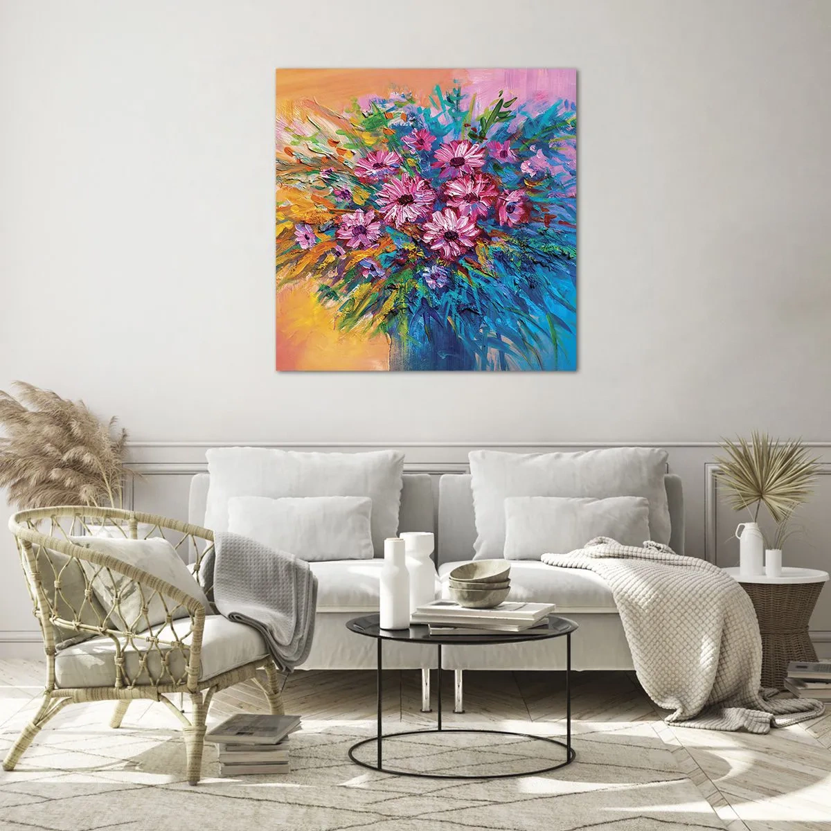 Tablou pe sticlă - Energia vieții - 60x60 cm