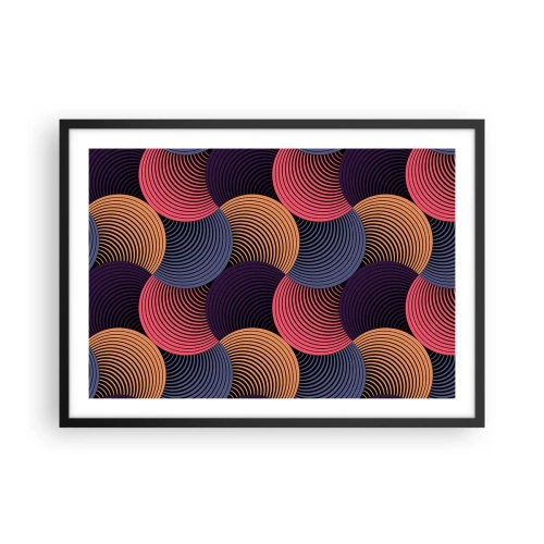Poster în ramă neagră - Într-un ritm de cerc - 70x50 cm