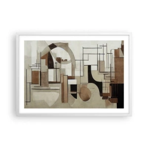 Poster în ramă albă - Peisaj urban 2.0 - 70x50 cm