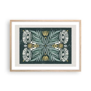 Poster în ramă de stejar deschis - Ca un decupaj folcloric - 70x50 cm