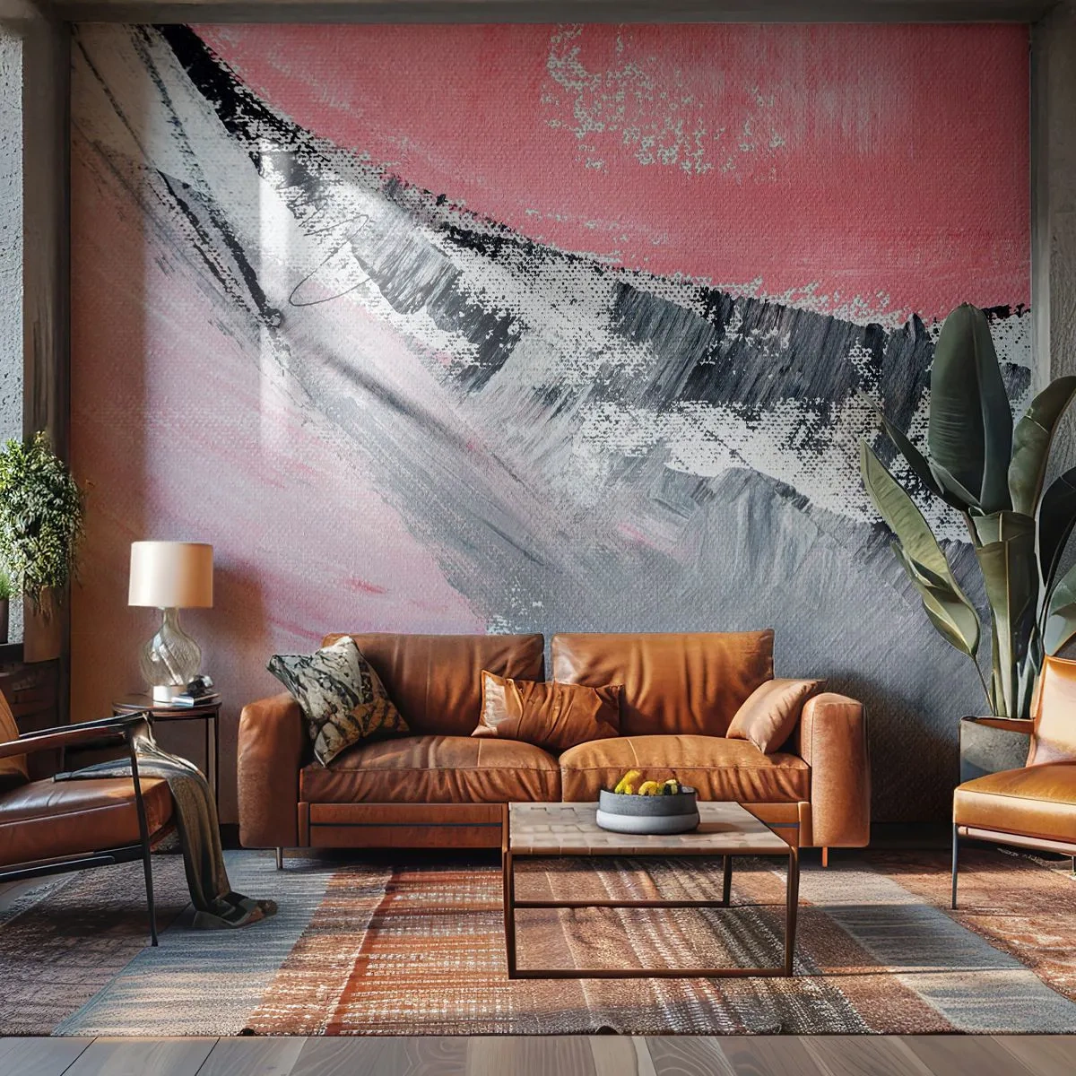 Tapet Premium Sand - Compoziție adaptată - Abstracția, Bucată, Culori pastel - 350x256 cm