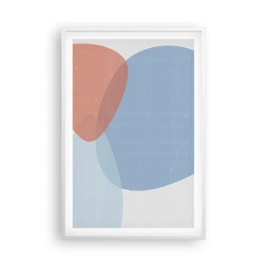 Poster în ramă albă - Relații pastelate - 61x91 cm