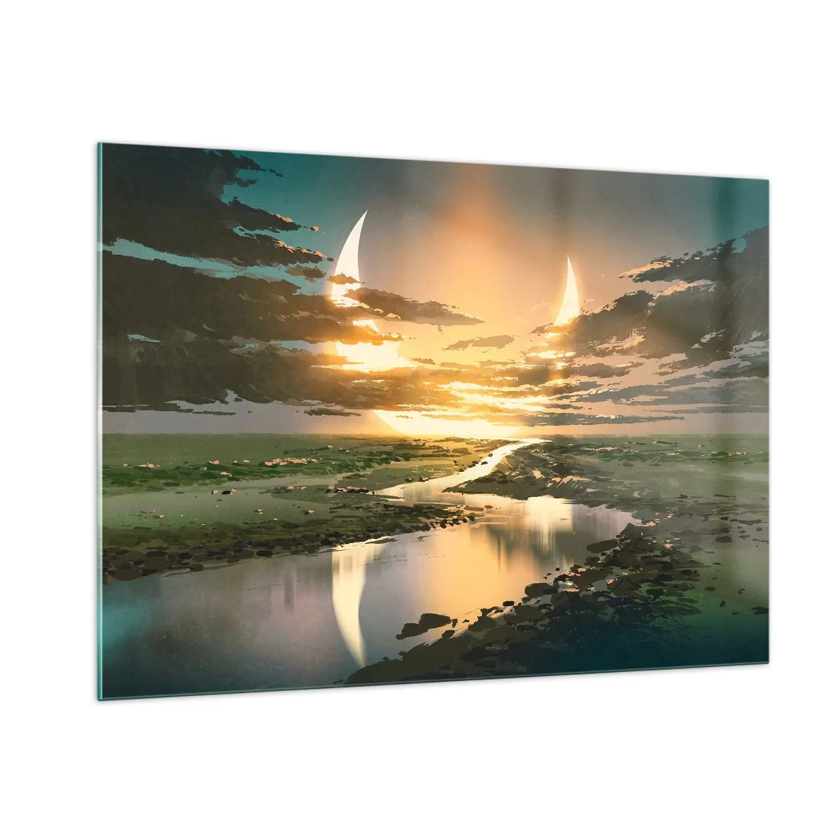 Tablou pe sticlă - Undeva într-o galaxie foarte, foarte îndepărtată - 100x70 cm