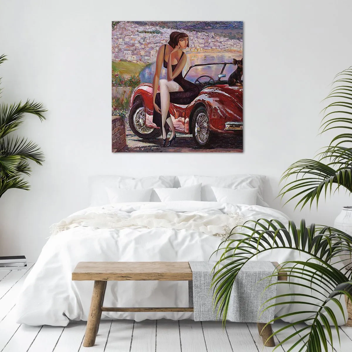 Tablou pe pânză - Vară? Doar pe Riviera - 70x70 cm