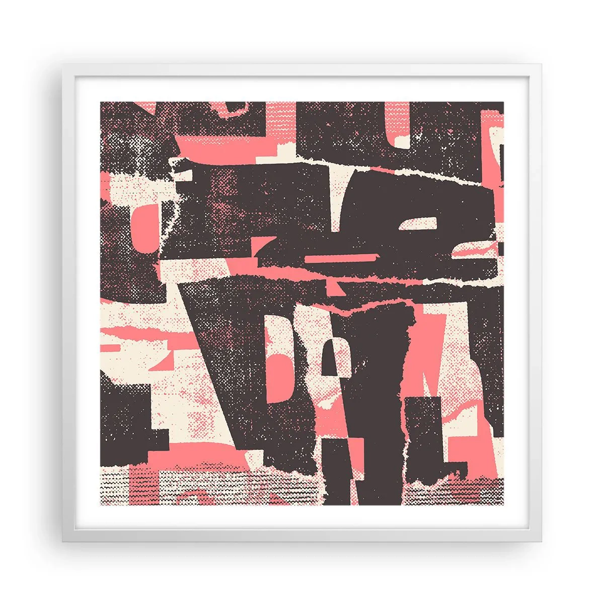 Poster în ramă albă - Toată această agitație - 60x60 cm