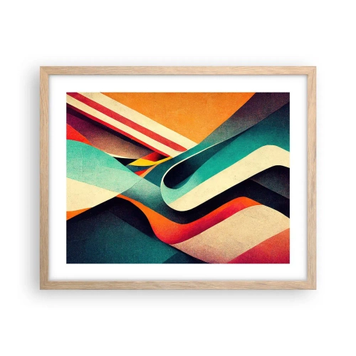 Poster în ramă de stejar deschis - Compoziție intensă - 50x40 cm