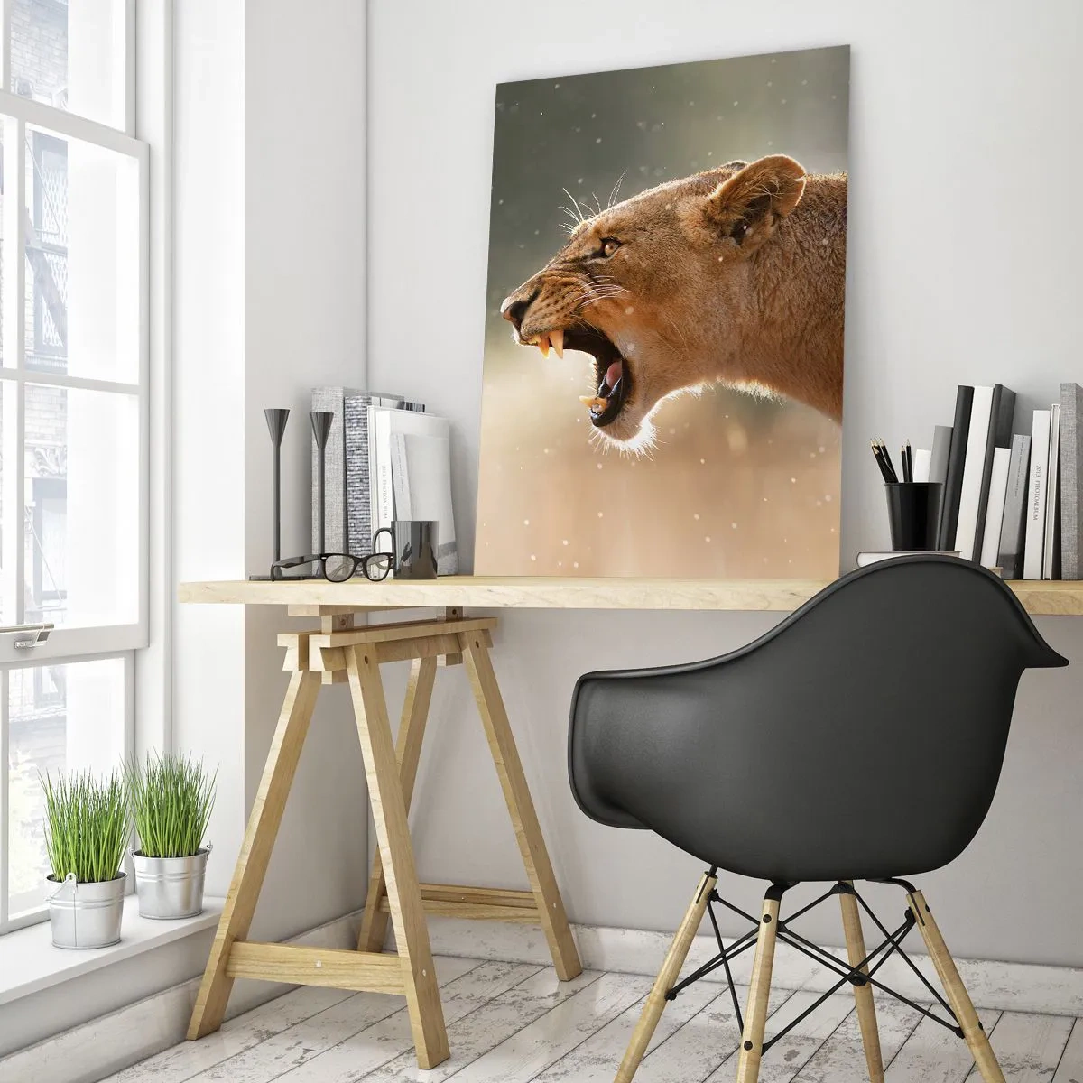 Tablou pe sticlă - Încearcă să nu asculți - 80x120 cm