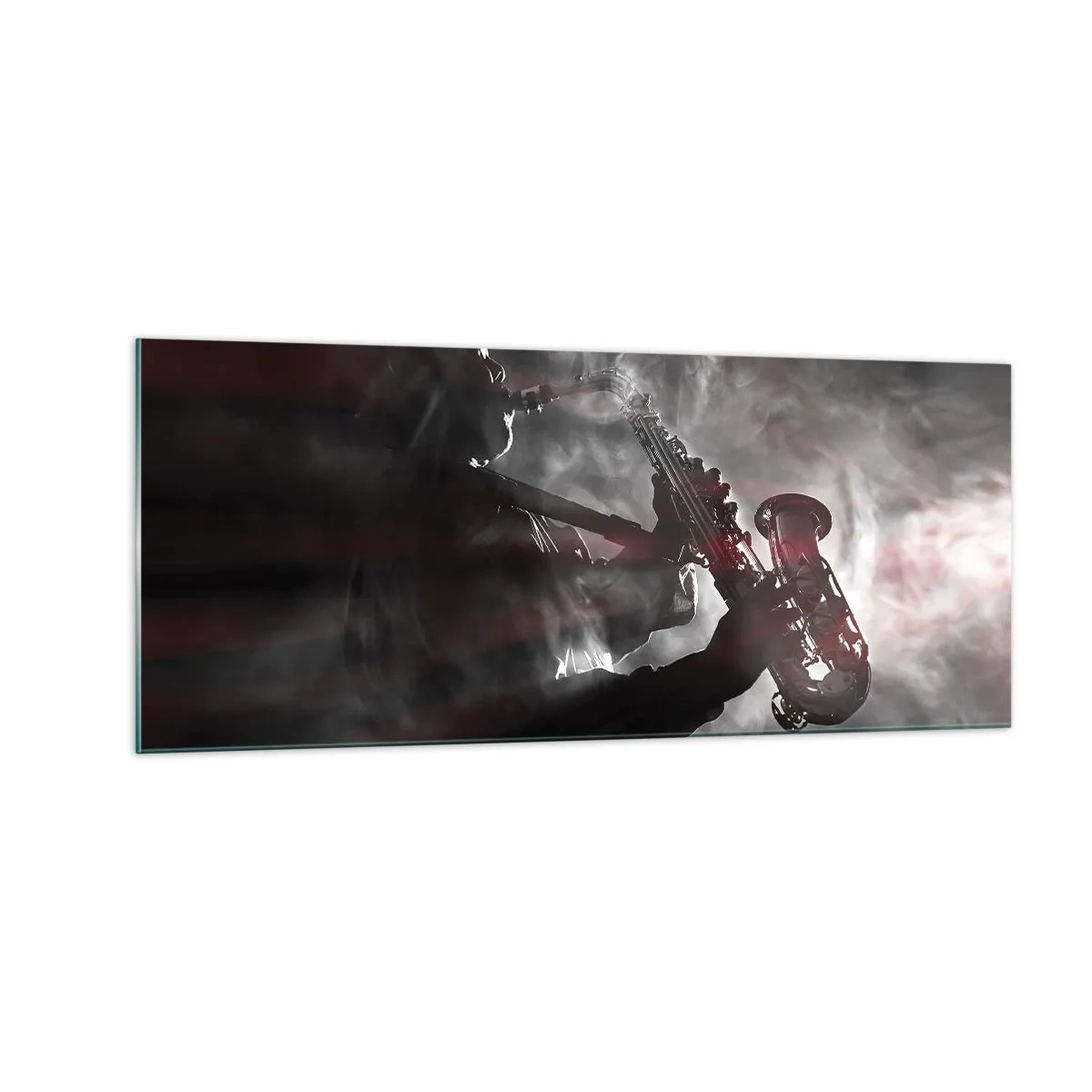 Tablou pe sticlă - În aburul jazzului - 100x40 cm