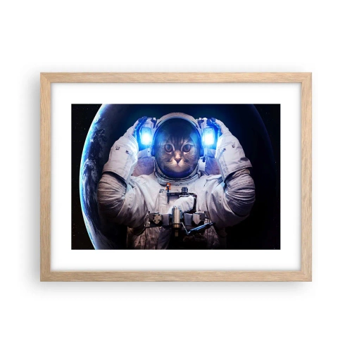 Poster în ramă de stejar deschis - Houston, aveți o problemă - 40x30 cm