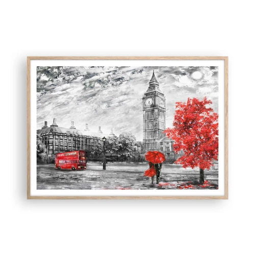 Poster în ramă de stejar deschis - O zi excitantă - 100x70 cm