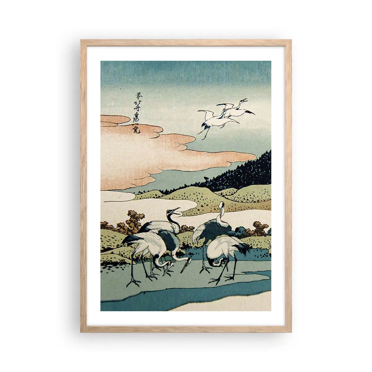 Poster în ramă de stejar deschis - În mod japonez - 50x70 cm