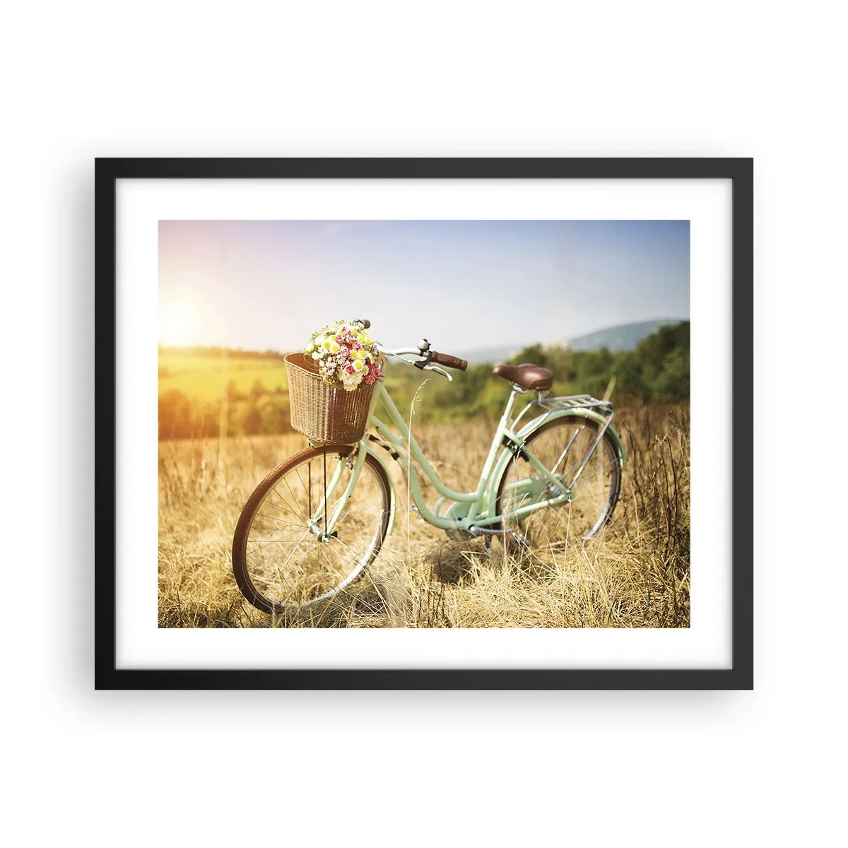 Poster în ramă neagră - Mă odihnesc aici un pic - 50x40 cm