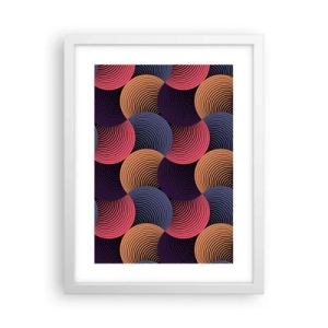 Poster în ramă albă - Într-un ritm de cerc - 30x40 cm