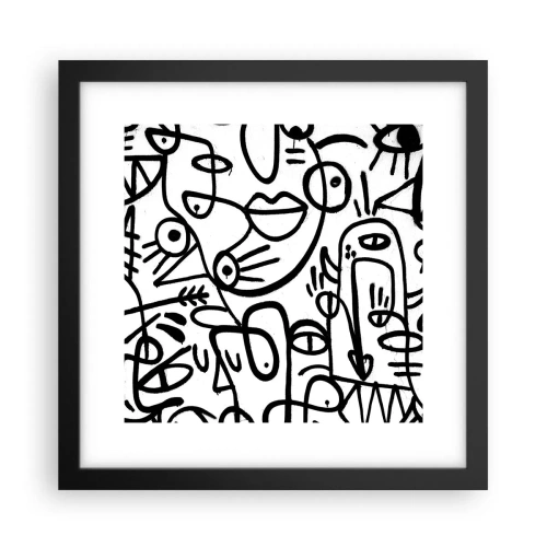 Poster în ramă neagră - Chipuri și miraje - 30x30 cm